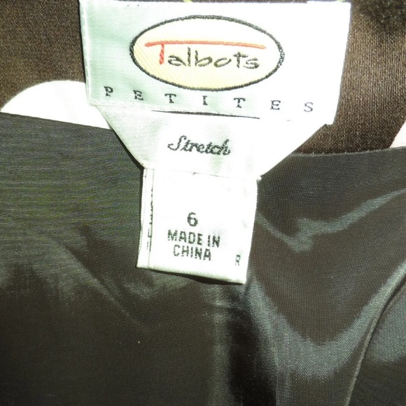 3/$25 Sale! Vintage Talbots Brown A-line skirt with green ribbon belt. - Picture 4 of 4